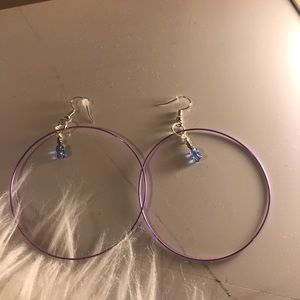 Hoop dangle earrings that I made.